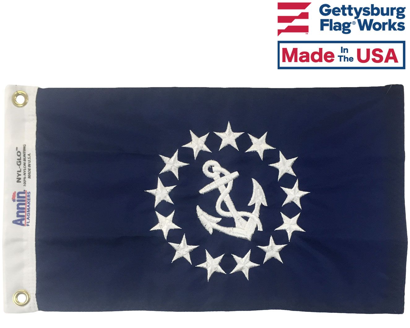 Desk Flag Set SEWN COTTON 2' X 3' COMMODORE PERRY DON'T GIVE UP THE SHIP FLAG... Dont Give Up The Ship