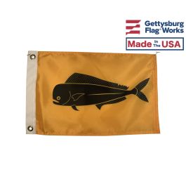 DolphinFish Mahi Mahi Bootsflagge 12x18 Zoll – Aus Wetterfestem Nylon, Made In USA