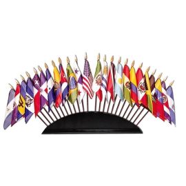 Black wooden table base for 4x6" flags, 36 hole