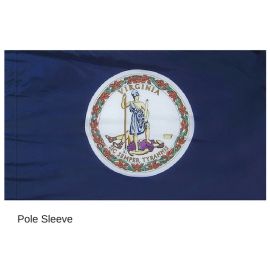 Virginia Flag Indoor with White Fringe