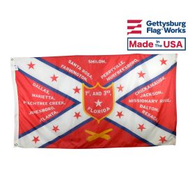 1ST AND 3RD FLORIDA VOLUNTEERS 1865 FLAG - 3X5'