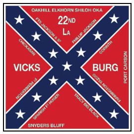 22nd LA Infantry Flag - 4x4'
