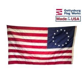 Betsy Ross Flag Sewn and Embroidered 13 Star American Flag Made in USA!