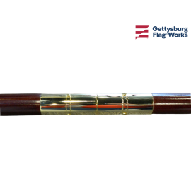 Signature Mahogany Pole, 8' with Brass fixtures