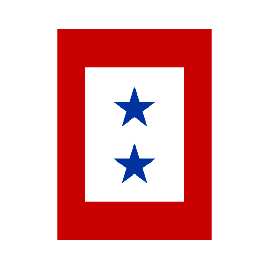 Service Star - 2 Blue Stars Garden Flag