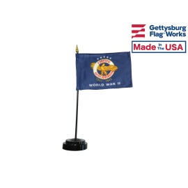 WW II Commemorative Stick Flag - 4x6"