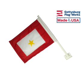 Gold Service Star Car Window Flag - 11x15"