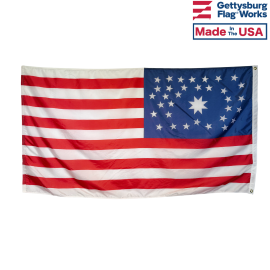 3x5' 34 Star Kansas Double Medallion (1861) Flag 