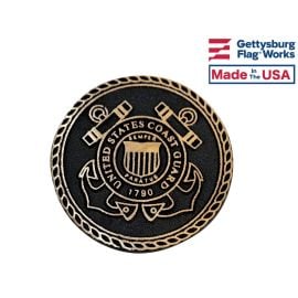 3" Coast Guard Bronze Medallion - Adhesive Backed 3" Diameter