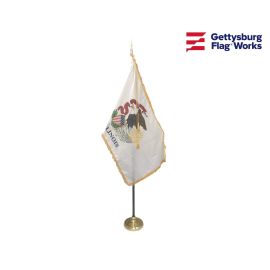 3x5' Illinois Indoor Flag Set - Choose Options