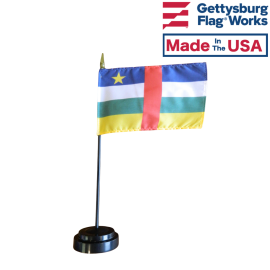 Central African Republic Stick Flag - 4x6"