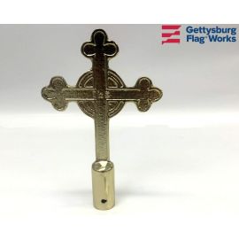 Catholic Cross Gold Finial