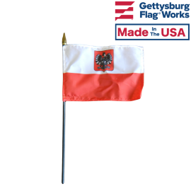 Poland Ancestral Stick Flag (with Eagle)