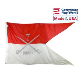 7th MI Cavalry Guidon Flag - 3x5'