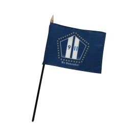 9/11 We Remember Stick Flag - 4x6"