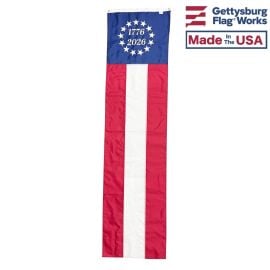 2x8' 1776 - 2026 Commemorative 250 Betsy Ross Patriotic Pulldown (Embroidered/Sewn)