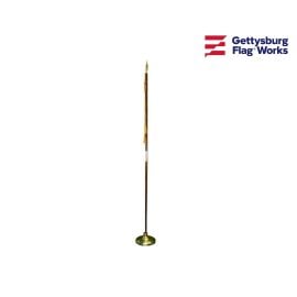 Indoor flag hardware with spear