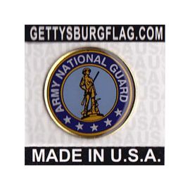 Army Nation Guard Seal Lapel Pin (Round Emblem Design)