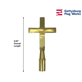 Plain Church Cross Gold Finial 