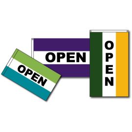Custom OPEN Flag with Custom Stripes