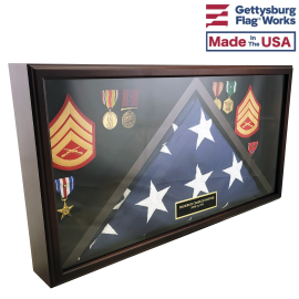 Burial Flag And Accolades Display Case