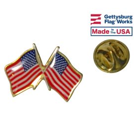 thumbnail image 2 of 4 Styles American Flag Metal Lapel Pins – Gold Pierced Back, Patriotic, Made In USA 2 of 2