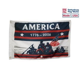 America 250 Dare To Cross Flag, 1776-2026