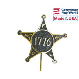 War of 1776 Veteran Bronze Grave Marker 