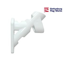 Aluminum Flag Bracket - 2 Position White
