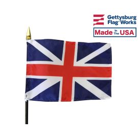 British Union Jack Stick Flag - 4x6"