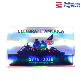 Dare to Cross USA 250 Holographic Sticker by Gettysburg Flag Works
