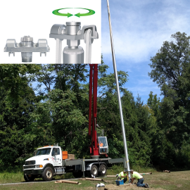 20' External Double Revolving (EDR) Aluminum Flagpole - Choose Options