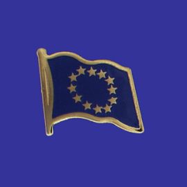 Europe Lapel Pin (Single Waving Flag)