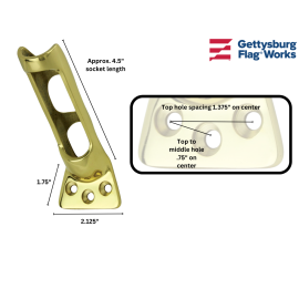 Gleaming Brass Flagpole Bracket