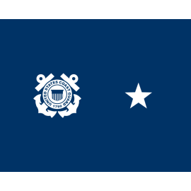 Coast Guard Rear Admiral (1 Star) Officer Indoor Flag