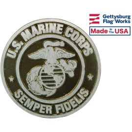 Marine Corps Grave Marker for Veterans - Aluminum, Made in USA