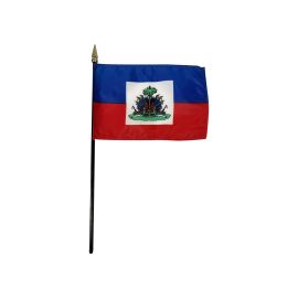 haiti stick flag with stand