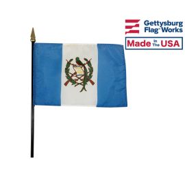 Guatemala Stick Flag (with Seal)