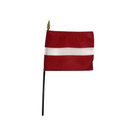 Latvia Stick Flag - 4x6"