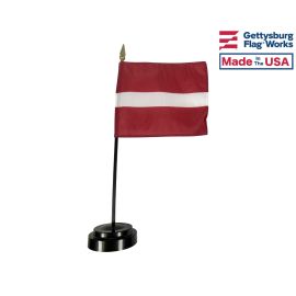 Latvia Stick Flag - 4x6"