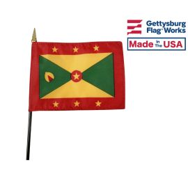 4x6" Grenada Stick Flag