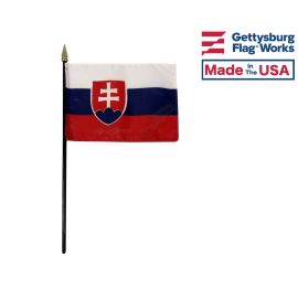 Slovakia Stick Flag - 4x6"