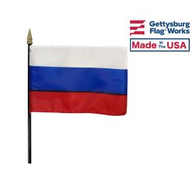 Russian Federation Stick Flag - 4x6"