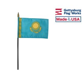 Kazakhstan Stick Flag - 4x6"