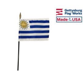 Uruguay Stick Flag - 4x6"