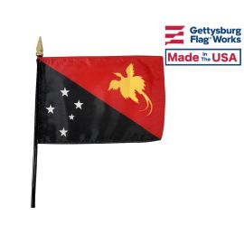 Papua New Guinea Stick Flag - 4x6"