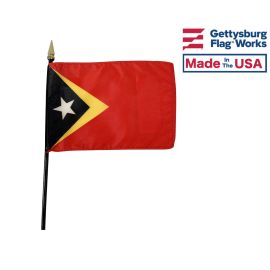 Timor-Leste Stick Flag - 4x6"
