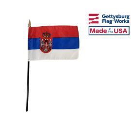 Serbia Stick Flag - 4x6"