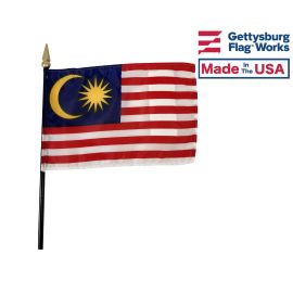Malaysia Stick Flag - 4x6"