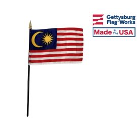 Malaysia Stick Flag - 4x6"